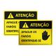 Placa Apague os Faróis Identifique-se