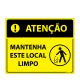 Placa Mantenha Este Local Limpo