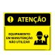 Placa Equipamento em Manutenção