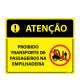 Placa Proibido Transporte De Passageiros Na Empilhadeira