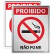 Placa Aviso de Proibição de Fumar