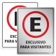 Placa de Estacionamento para Visitantes