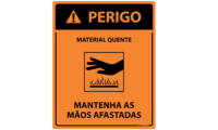 Placa Perigo Material Quente