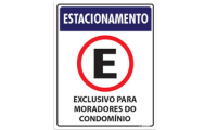 Placa Estacionamento Permitido para Moradores