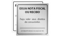 Placa Exija Nota Fiscal