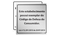 Placa Código de Defesa do Consumidor