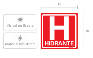 Placa de Hidrante 