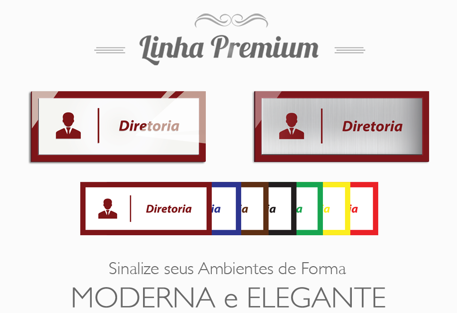 Placa Diretoria - Linha Premium em Acrílico