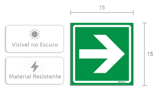 Placa Fotoluminescente Rota de Fuga Complementar