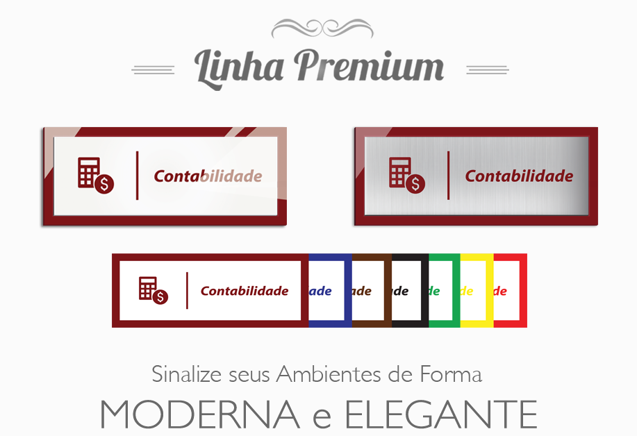 Placa Contabilidade - Linha Premium em Acrílico