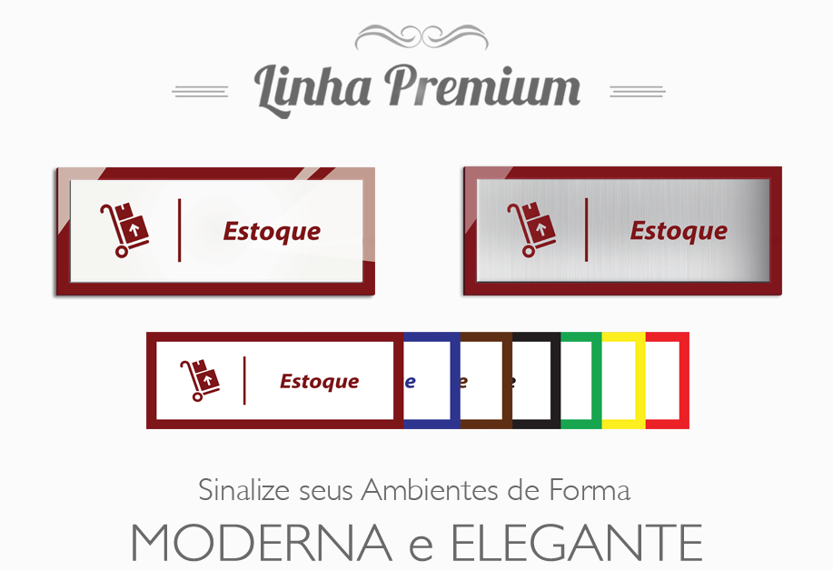 Placa Estoque - Linha Premium em Acrílico