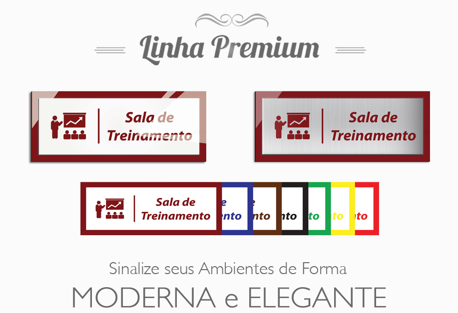 Placa Sala de Treinamento - Linha Premium em Acrílico