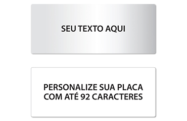 Placas de Identificação Personalizada Somente Texto