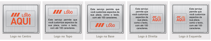 Placa Personalização em Aço Inox - Logo