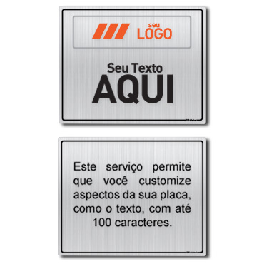 Placa Personalizada em Aço Inox