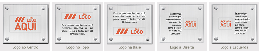 Placa Personalização em  Acrílico e Aço Inox - Logo