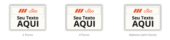 Placa Personalização em Alumínio - Fixação