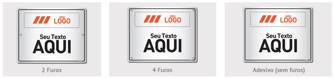 Placa Personalização em Alumínio - Fixação