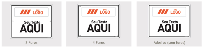 Placa Personalização em PVC - Fixação