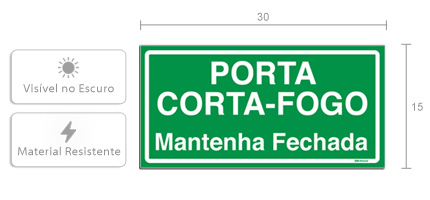 Placa Porta Corta Fogo