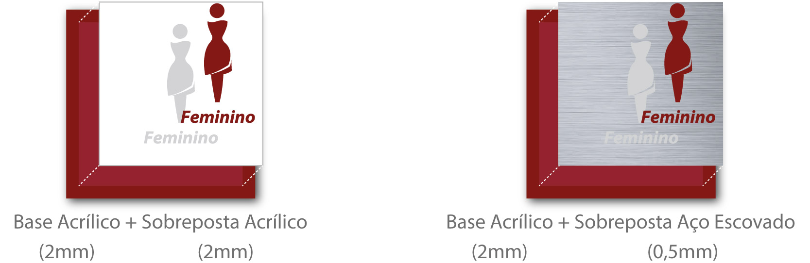  Materiais Linha Premium em Acrílico