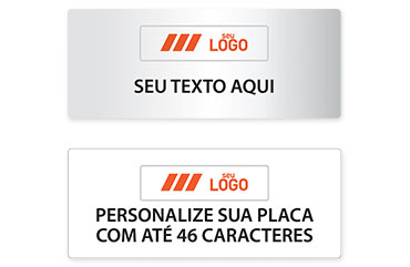 Placas de Identificação Personalizadas com Logotipo