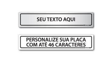 Texto das Placas de Identificação de Setores Personalizadas