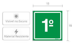 Placas de Sinalização Fotoluminescente - Pavimentos